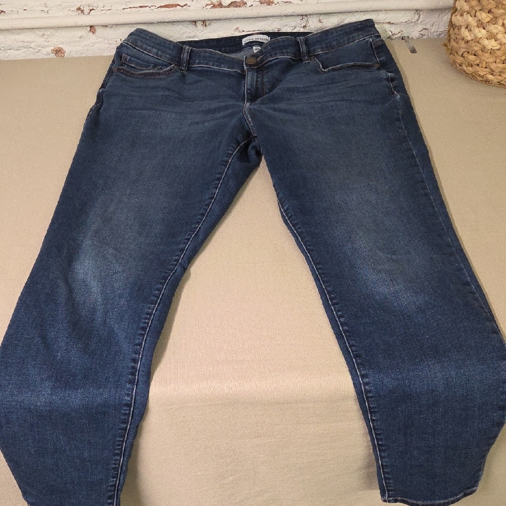 Lane Bryant Dark Blue Straight Leg Jeans 20W Tall